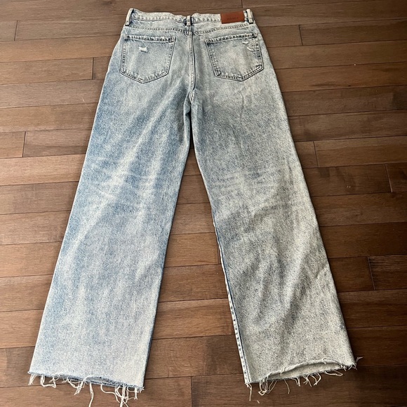 Wide leg jeans distressed mid wash - Picture 2 of 3